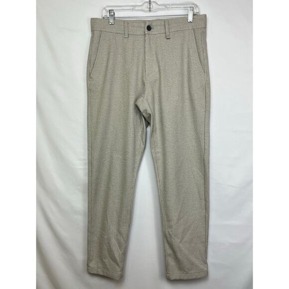 Zara Women's Size 30 Cream Houndstooth Print Dress Flannel Trouser - Picture 1 of 8